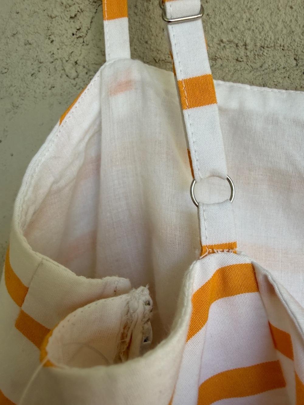 NWT J. Crew Factory Tie-Back Marigold/White Cotton Sundress Size 2 - Picture 8 of 16